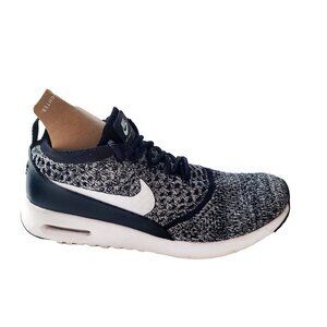 Womens Nike AIT MAX THEA ULTRA Black & White Knit Running Shoes 7.5